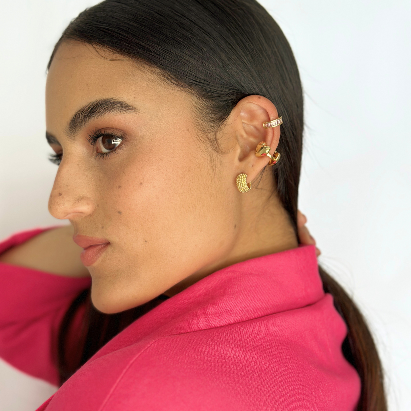 DENEB PINK ZIRCON EARCUFF