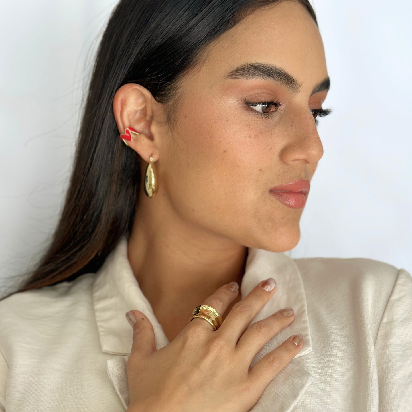 ANCHA GOLD HOOPS