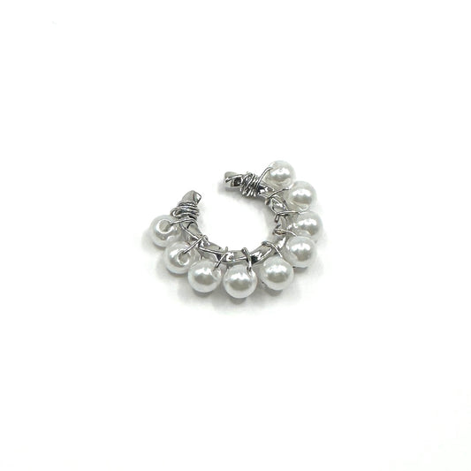 PEARLS SILVER EARCUFF