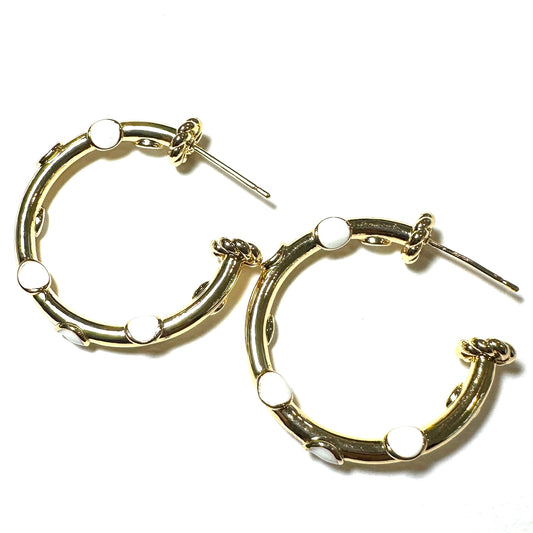 GOLDEN POLKA DOT HOOPS