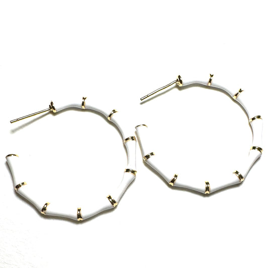 WHITE BAMBOO HOOPS