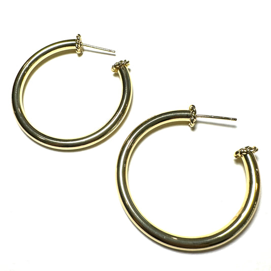 GOLDEN LARGE PLAIN HOOPS