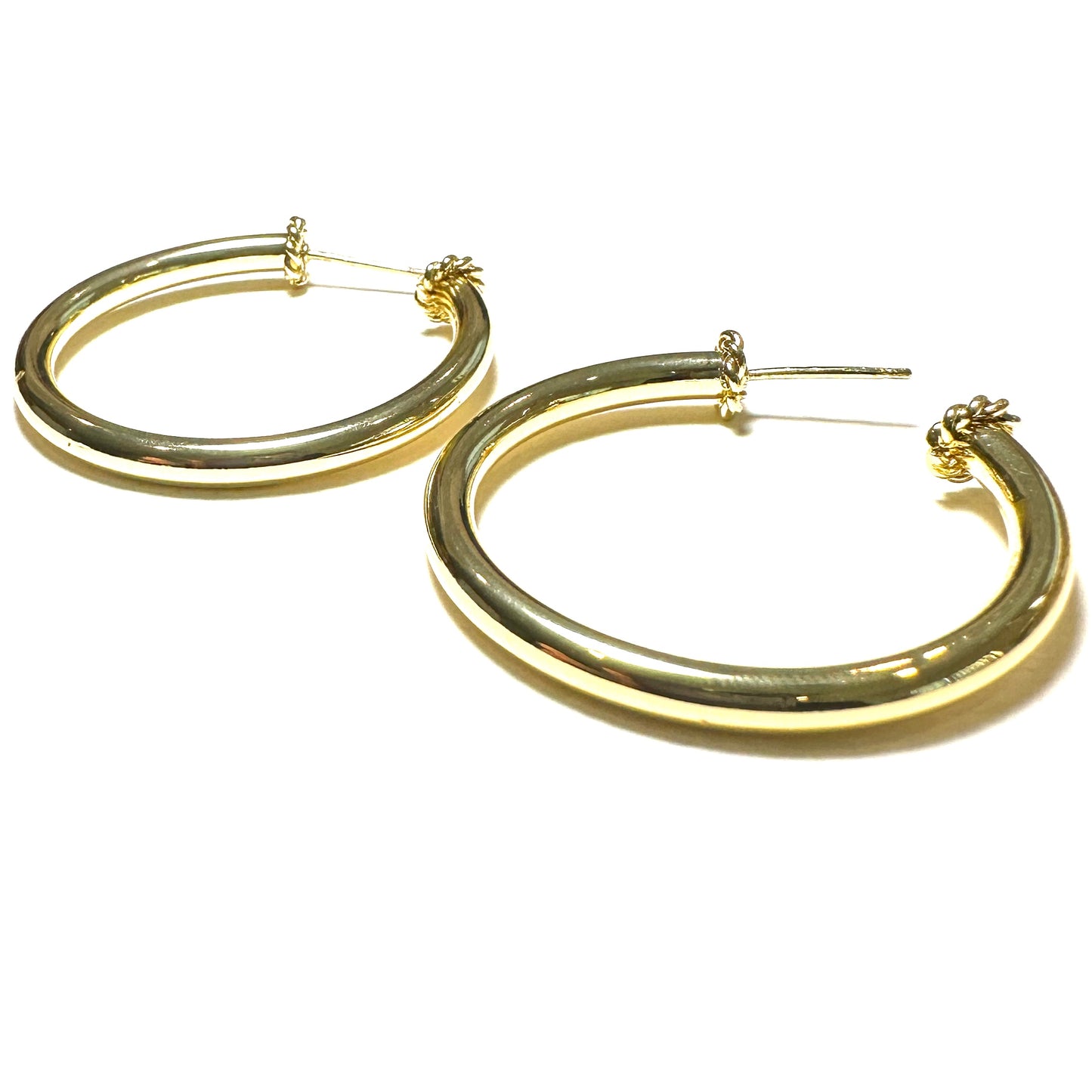 GOLDEN LARGE PLAIN HOOPS