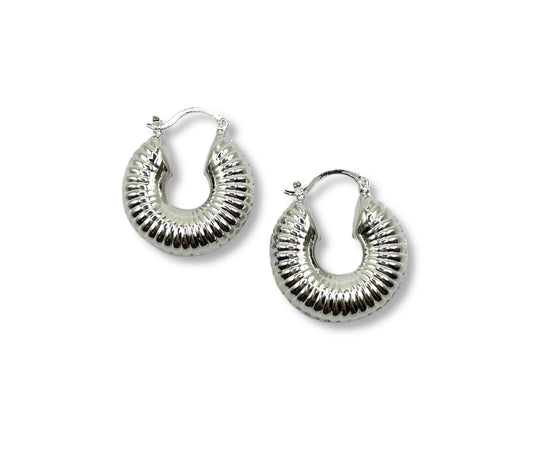 CARACOL SILVER HOOPS