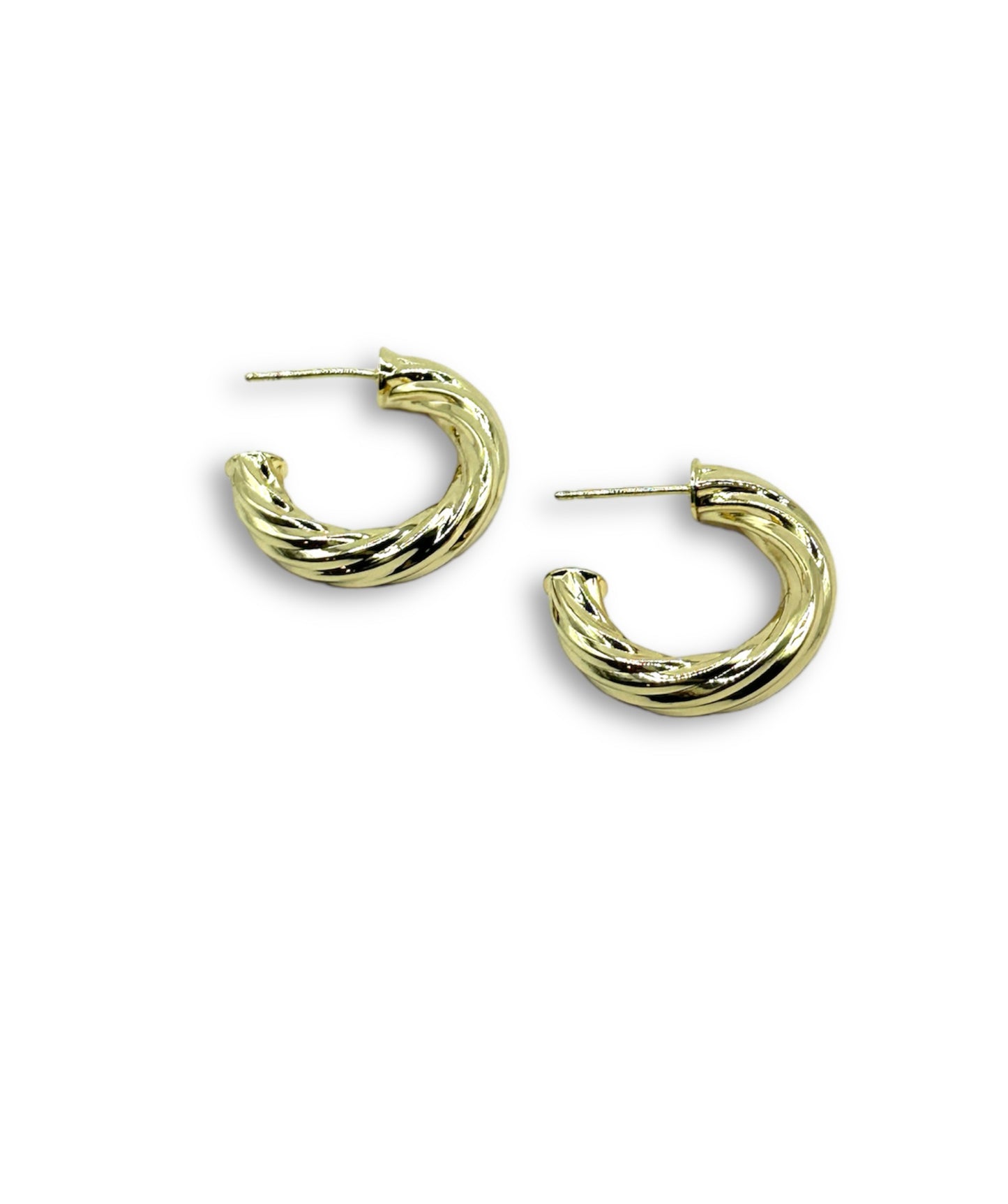 STUD GOLD HOOPS